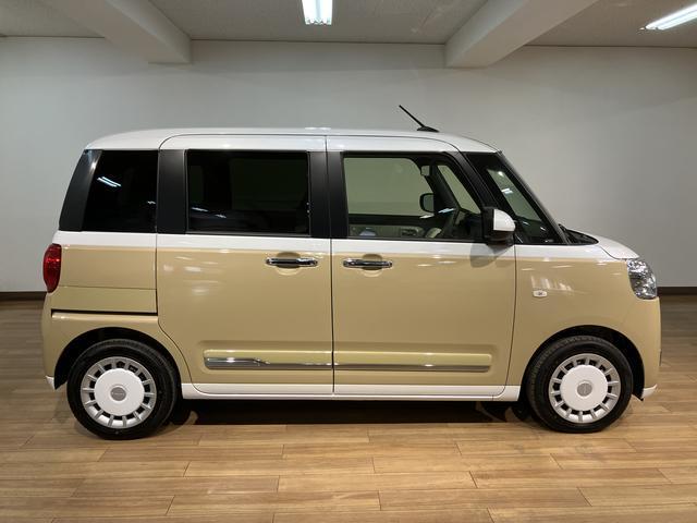 ムーヴキャンバスストライプスGターボ 25年ナビ/バックカメラ/ACC走行無制限1年保証 両側電動スライドドア アダプティブクルーズコントロール 前後コーナーセンサー 前席シートヒーター ホッとカップホルダー オートマチックハイビーム LEDヘッドライト スマートキー(大阪府)の中古車