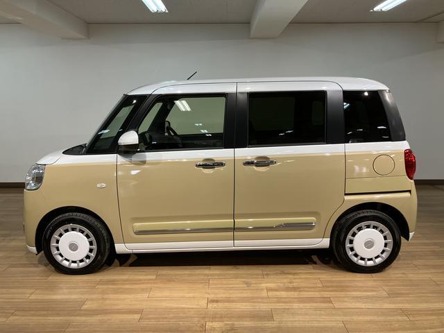 ムーヴキャンバスストライプスGターボ 25年ナビ/バックカメラ/ACC走行無制限1年保証 両側電動スライドドア アダプティブクルーズコントロール 前後コーナーセンサー 前席シートヒーター ホッとカップホルダー オートマチックハイビーム LEDヘッドライト スマートキー(大阪府)の中古車