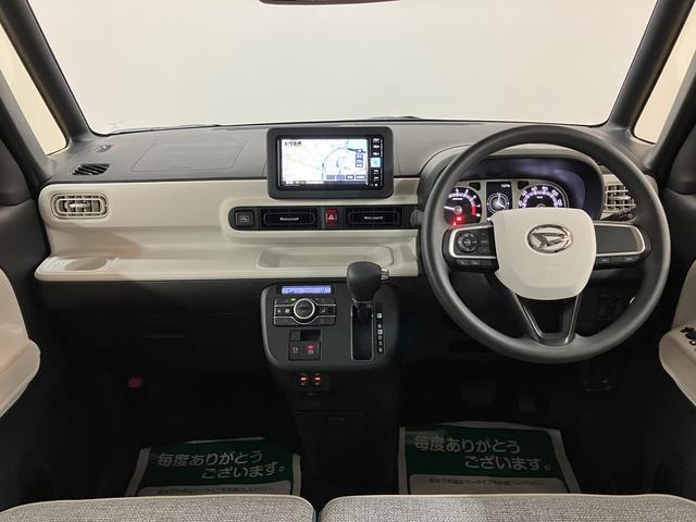 ムーヴキャンバスストライプスＧ　Ｒ７年式／ナビ／バックカメラ／走行１２ｋｍサポカーＳワイド適合　バックカメラ対応　ＵＳＢ接続端子　電動パーキングブレーキ　シートヒーター　両側オートスライドドア　Ｐスタート　ホッとカップホルダー　キーフリー（大阪府）の中古車