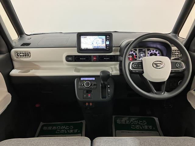 ムーヴキャンバスストライプスＧターボ　Ｒ７年式／２５年モデルナビ／Ｂカメラ走行無制限１年保証　両側電動スライドドア　アダプティブクルーズコントロール　前後コーナーセンサー　前席シートヒーター　ホッとカップホルダー　オートマチックハイビーム　ＬＥＤヘッドライト　スマートキー（大阪府）の中古車