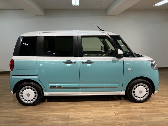 ムーヴキャンバスストライプスＧ　Ｒ７年式／２５年モデルナビ／Ｂカメラ走行無制限１年保証　両側電動スライドドア　前後コーナーセンサー　前席シートヒーター　ホッとカップホルダー　オートマチックハイビーム　ＬＥＤヘッドライト　スマートキー（大阪府）の中古車