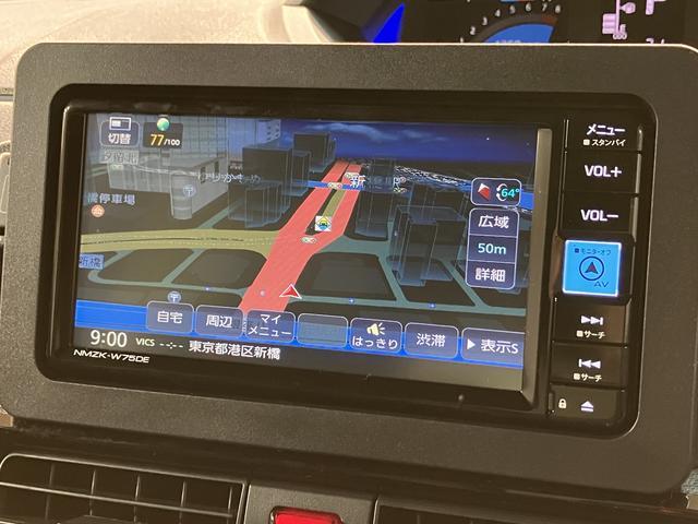 タントカスタムＲＳリミテッド　２５年モデルナビ／ＡＣＣ／ＥＴＣターボ　ＡＣＣ　ＥＴＣ　スマートアシスト　バックカメラ　両側リヤパワースライドドア　プッシュボタンエンジンスタート　シートヒーター　ＬＥＤヘッドライト　アルミホイール　オートエアコン　オートライト（大阪府）の中古車