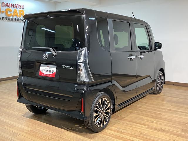タントカスタムＲＳリミテッド　２５年モデルナビ／ＡＣＣ／ＥＴＣターボ　ＡＣＣ　ＥＴＣ　スマートアシスト　バックカメラ　両側リヤパワースライドドア　プッシュボタンエンジンスタート　シートヒーター　ＬＥＤヘッドライト　アルミホイール　オートエアコン　オートライト（大阪府）の中古車