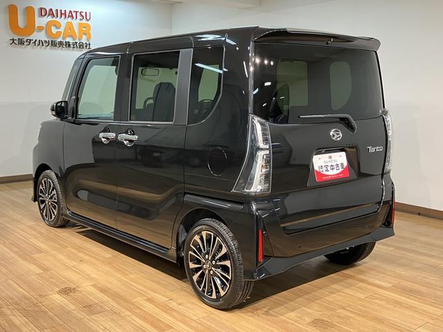 タントカスタムＲＳリミテッド　２５年モデルナビ／ＡＣＣ／ＥＴＣターボ　ＡＣＣ　ＥＴＣ　スマートアシスト　バックカメラ　両側リヤパワースライドドア　プッシュボタンエンジンスタート　シートヒーター　ＬＥＤヘッドライト　アルミホイール　オートエアコン　オートライト（大阪府）の中古車