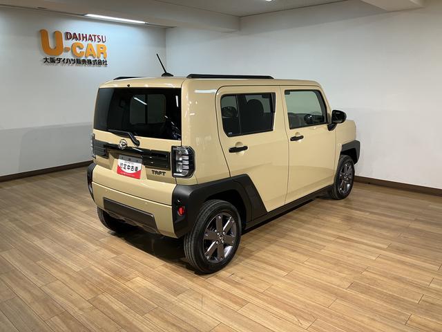 タフトG ダーククロムベンチャー R7年式/オーディオレス/ACCスカイフィールトップ アダプティブクルーズコントロール LEDヘッド/フォグ 運/助シートヒーター プッシュボタンスタート キーフリー 電動パーキングブレーキ バックカメラ 15インチアルミホイール(大阪府)の中古車