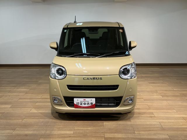 ムーヴキャンバスセオリーＧ／届出済未使用車／新車保証継承有／バックカメラ対応サポカーＳワイド適合　バックカメラ対応　ＵＳＢ接続端子　電動パーキングブレーキ　シートヒーター　両側オートスライドドア　Ｐスタート　ホッとカップホルダー　キーフリー（大阪府）の中古車