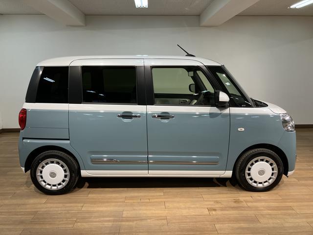 ムーヴキャンバスストライプスＧターボ　Ｒ７年式／ＡＣＣ／バックカメラ対応走行無制限１年保証　両側電動スライドドア　アダプティブクルーズコントロール　前後コーナーセンサー　前席シートヒーター　ホッとカップホルダー　オートマチックハイビーム　ＬＥＤヘッドライト　スマートキー（大阪府）の中古車