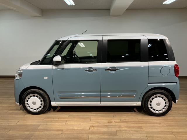 ムーヴキャンバスストライプスＧターボ　Ｒ７年式／ＡＣＣ／バックカメラ対応走行無制限１年保証　両側電動スライドドア　アダプティブクルーズコントロール　前後コーナーセンサー　前席シートヒーター　ホッとカップホルダー　オートマチックハイビーム　ＬＥＤヘッドライト　スマートキー（大阪府）の中古車