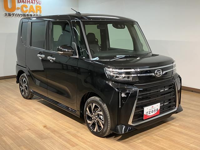 タントカスタムＸリミテッド　Ｒ７年式／ＡＣＣ／ＥＴＣ／走行２１ｋｍＡＣＣ　ＥＴＣ　スマートアシスト　バックカメラ　両側リヤパワースライドドア　プッシュボタンエンジンスタート　シートヒーター　ＬＥＤヘッドライト　アルミホイール　オートエアコン　オートライト（大阪府）の中古車