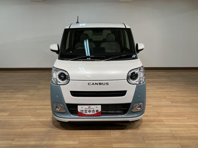 ムーヴキャンバスストライプスＧ　Ｒ７年式／２５年ナビ／Ｂカメラ／走行１９ｋｍサポカーＳワイド適合　バックカメラ対応　ＵＳＢ接続端子　電動パーキングブレーキ　シートヒーター　両側オートスライドドア　Ｐスタート　ホッとカップホルダー　キーフリー（大阪府）の中古車