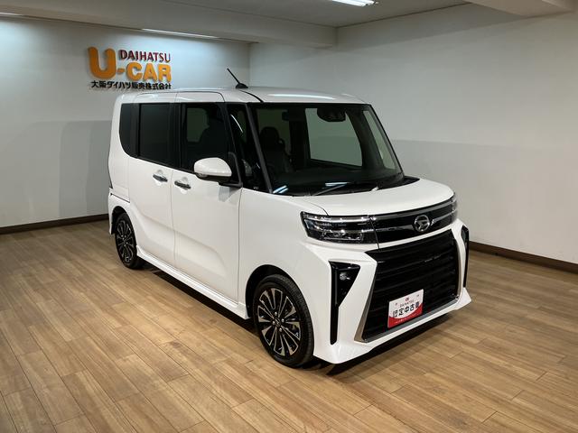 タントカスタムＲＳリミテッド　Ｒ７年式／ＡＣＣ／ＥＴＣ／Ｂカメラターボ　ＡＣＣ　ＥＴＣ　スマートアシスト　バックカメラ　両側リヤパワースライドドア　プッシュボタンエンジンスタート　シートヒーター　ＬＥＤヘッドライト　アルミホイール　オートエアコン　オートライト（大阪府）の中古車