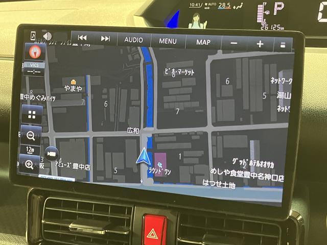 タントカスタムRS/9インチナビ/バックカメラ/ETC/ドラレコ9インチナビ/バックカメラ/ステアリングスイッチ/ETC/前後ドラレコ/前席シートヒーター/両側パワースライドドア/LEDヘッドライト・フォグランプ/アルミホイール/オートエアコン/キーフリー(大阪府)の中古車