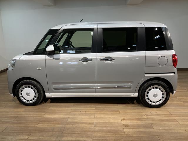 ムーヴキャンバスストライプスＧターボ　Ｒ７年式／ＡＣＣ走行無制限１年保証　両側電動スライドドア　アダプティブクルーズコントロール　前後コーナーセンサー　前席シートヒーター　ホッとカップホルダー　オートマチックハイビーム　ＬＥＤヘッドライト　スマートキー（大阪府）の中古車