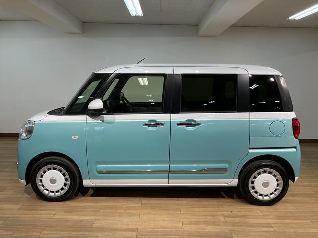 ムーヴキャンバスストライプスＧターボ　純正ナビ／バックカメラ／新車保証継承純正ナビ　Ｂｌｕｅｔｏｏｔｈ対応　フルセグＴＶ　クルーズコントロール　前席シートヒーター　電動パーキングブレーキ　両側電動スライドドア　ＬＥＤヘッドランプ　キーフリーシステム　オートエアコン（大阪府）の中古車