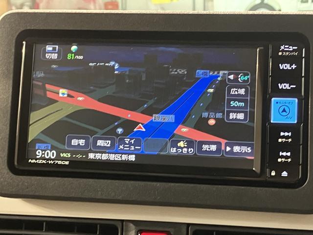 ムーヴキャンバスストライプスＧターボ／Ｒ７年式／１１ｋｍ／２５年モデルナビＲ７年式／走行１１ｋｍ／２５年モデルナビ／バックカメラ／ステアリングスイッチ／クルコン／前席シートヒーター／電動パーキングブレーキ／両側パワースライドドア／ＬＥＤヘッドライト・フォグランプ／キーフリー（大阪府）の中古車