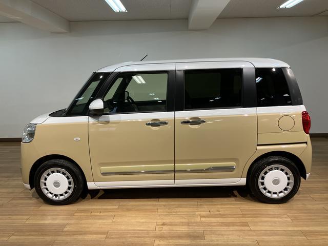 ムーヴキャンバスストライプスＧターボ　Ｒ７年式／バックカメラ対応／ＡＣＣ走行無制限１年保証　両側電動スライドドア　アダプティブクルーズコントロール　前後コーナーセンサー　前席シートヒーター　ホッとカップホルダー　オートマチックハイビーム　ＬＥＤヘッドライト　スマートキー（大阪府）の中古車