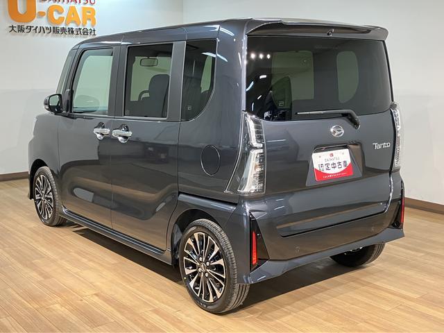 タントカスタムＲＳリミテッド届出済未使用車／ターボ／ナビ／バックカメラ／ＥＴＣ／両側電動スライドドア／ＬＥＤヘッドライト／ＬＥＤフォグランプ／前席シートヒーター／プッシュボタンスタート／スマートキー／アルミホイール（大阪府）の中古車
