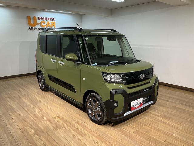 タントファンクロスターボリミテッド　Ｒ７年式／ＡＣＣ／ＥＴＣ衝突被害軽減ブレーキ　コーナーセンサー　バックカメラ（ナビ装着時用）　両側電動スライドドア　前席シートヒーター　電動パーキングブレーキ　ＬＥＤ　オートライト　オートエアコン　スマートキー　エコアイドル（大阪府）の中古車