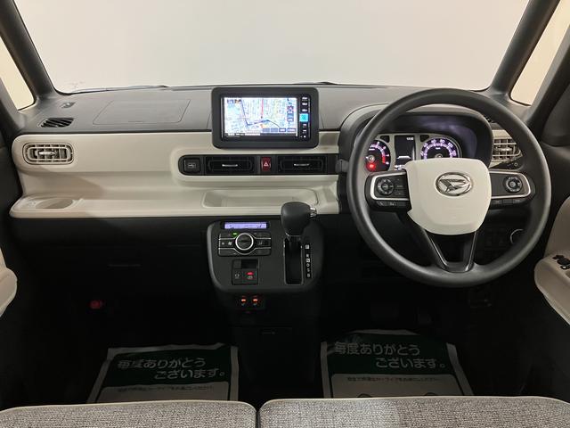 ムーヴキャンバスストライプスＧターボ　Ｒ７年／ナビ／バックカメラ／鑑定書／残クレ可／Ｒ７年／登録済み未使用車／新車保証／ナビ／バックカメラ／Ｂｌｕｅｔｏｏｔｈ／ＵＳＢ／衝突軽減ブレーキ／横滑り防止装置／電動パーキングブレーキ／ブレーキホールド／両側電動スライドドア／（大阪府）の中古車