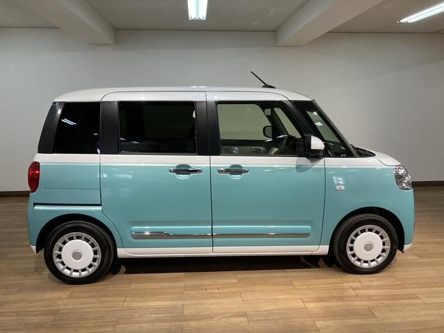 ムーヴキャンバスストライプスＧ　Ｒ７年式／バックカメラ対応走行無制限１年保証　両側電動スライドドア　前後コーナーセンサー　前席シートヒーター　ホッとカップホルダー　オートマチックハイビーム　ＬＥＤヘッドライト　スマートキー（大阪府）の中古車