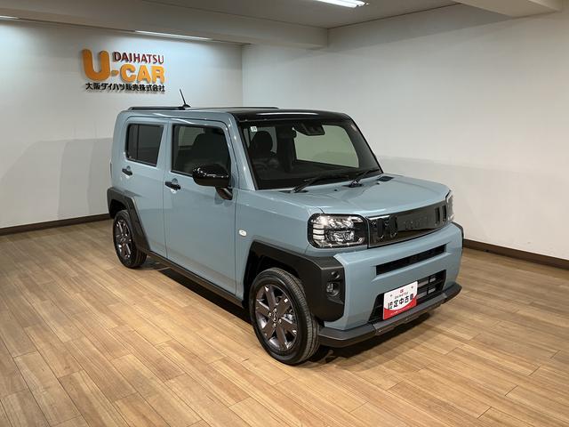 タフトＧターボ　ダーククロムベンチャー　令和７年式届出済未使用車届出済未使用車／ターボ／ナビ／Ｂｌｕｅｔｏｏｔｈ／バックカメラ／クルコン／コーナーセンサー／シートヒーター／ＬＥＤヘッドライト／ＬＥＤフォグランプ／プッシュボタンスタート／スマートキー／認定中古車（大阪府）の中古車