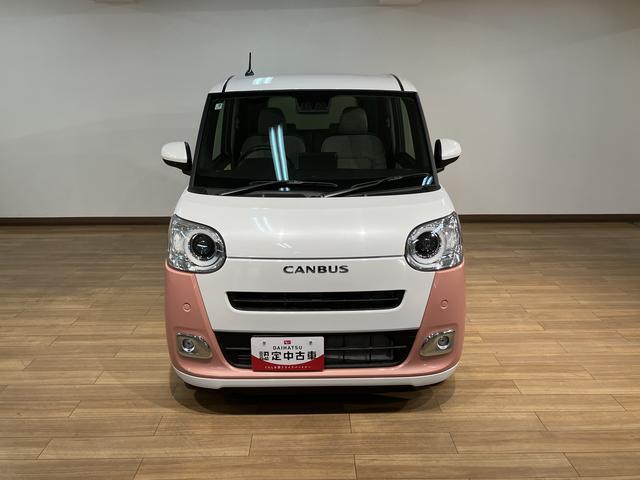 ムーヴキャンバスストライプスGターボ R7年式/ACC/Bカメラ対応R7年式・走行距離7キロ サポカーSワイド適合 バックカメラ対応 USB接続端子 電動パーキングブレーキ シートヒーター 両側オートスライドドア Pスタート ホッとカップホルダー キーフリー(大阪府)の中古車