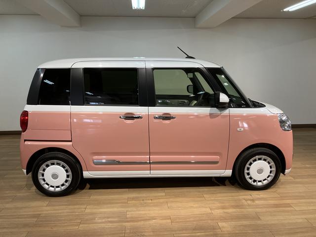 ムーヴキャンバスストライプスGターボ R7年式/ACC/Bカメラ対応R7年式・走行距離7キロ サポカーSワイド適合 バックカメラ対応 USB接続端子 電動パーキングブレーキ シートヒーター 両側オートスライドドア Pスタート ホッとカップホルダー キーフリー(大阪府)の中古車