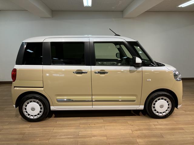 ムーヴキャンバスストライプスＧ　Ｒ７年式／バックカメラ対応／両側ＰＳＤサポカーＳワイド適合　バックカメラ対応　ＵＳＢ接続端子　電動パーキングブレーキ　シートヒーター　両側オートスライドドア　Ｐスタート　ホッとカップホルダー　キーフリー（大阪府）の中古車