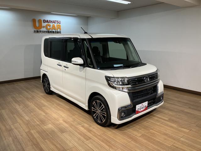 タントカスタムRS トップエディションSAII タイヤ4本交換ナビ/バックカメラ/ドラレコ/ETC/キーフリー/オートエアコン/LEDヘッドライト/衝突軽減ブレーキ/フォグランプ/15インチアルミホイール/両側パワースライドドア/革巻きステアリング(大阪府)の中古車