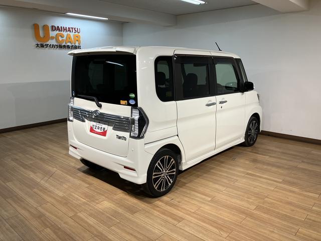 タントカスタムRS トップエディションSAII タイヤ4本交換ナビ/バックカメラ/ドラレコ/ETC/キーフリー/オートエアコン/LEDヘッドライト/衝突軽減ブレーキ/フォグランプ/15インチアルミホイール/両側パワースライドドア/革巻きステアリング(大阪府)の中古車