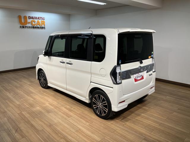 タントカスタムRS トップエディションSAII タイヤ4本交換ナビ/バックカメラ/ドラレコ/ETC/キーフリー/オートエアコン/LEDヘッドライト/衝突軽減ブレーキ/フォグランプ/15インチアルミホイール/両側パワースライドドア/革巻きステアリング(大阪府)の中古車