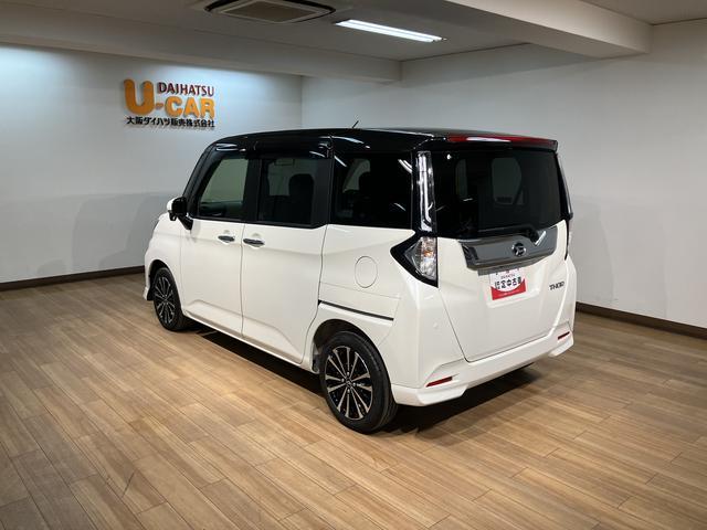 トールカスタムＧ　ターボ／走行０．３万ｋｍ／９インチＤＡ／クルコン走行０．３万ｋｍ／９インチディスプレイオーディオ／パノラマモニター／ステアリングスイッチ／ＥＴＣ／前後ドラレコ／クルーズコントロール／前席シートヒーター／両側パワースライドドア／キーフリー（大阪府）の中古車