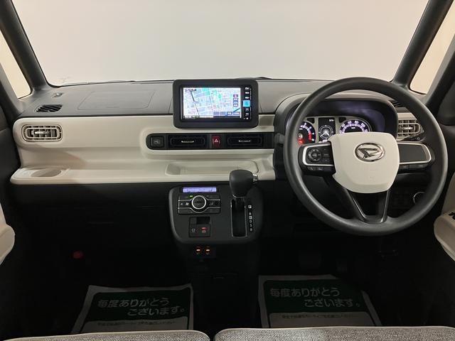 ムーヴキャンバスストライプスＧ　令和７年式届出済未使用車／ナビ／バックカメラ令和７年式届出済未使用車　ナビゲーション　バックカメラ　ＬＥＤヘッドライト　両側電動スライドドア　スマートアシスト　シートヒーター　ほっとカップホルダー　ダイハツ認定中古車（大阪府）の中古車