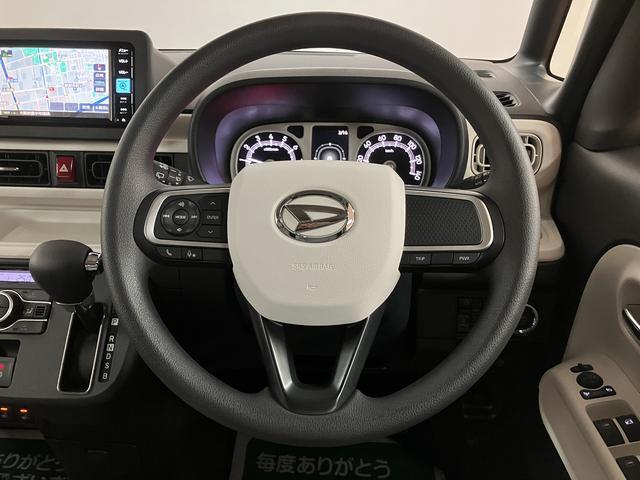 ムーヴキャンバスストライプスＧ　令和７年式届出済未使用車／ナビ／バックカメラ令和７年式届出済未使用車　ナビゲーション　バックカメラ　ＬＥＤヘッドライト　両側電動スライドドア　スマートアシスト　シートヒーター　ほっとカップホルダー　ダイハツ認定中古車（大阪府）の中古車
