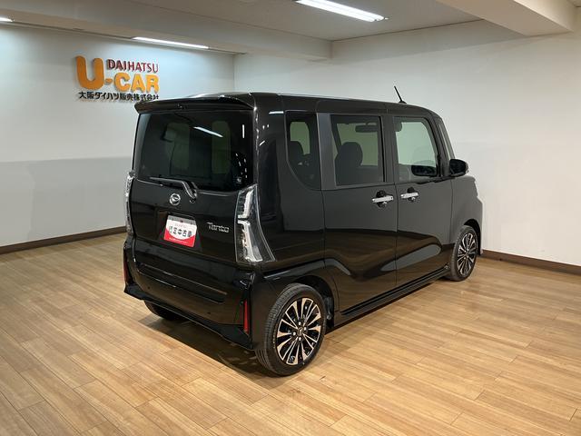 タントカスタムＲＳリミテッド　Ｒ７年式／ＡＣＣ／ＥＴＣターボ　スマートアシスト　ＡＣＣ　ＥＴＣ　バックカメラ　両側リヤパワースライドドア　プッシュボタンエンジンスタート　シートヒーター　ＬＥＤヘッドライト　アルミホイール　オートエアコン　オートライト（大阪府）の中古車