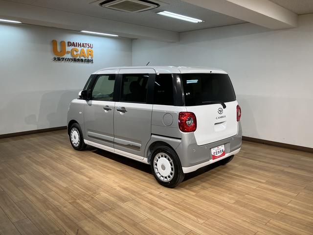 ムーヴキャンバスストライプスＧ　令和７年式届出済未使用車令和７年式届出済未使用車　両側電動スライドドア　バックカメラ　ＬＥＤヘッドライト　シートヒーター　キーフリーシステム　プッシュスタート　ほっとカップホルダー　ダイハツ認定中古車（大阪府）の中古車