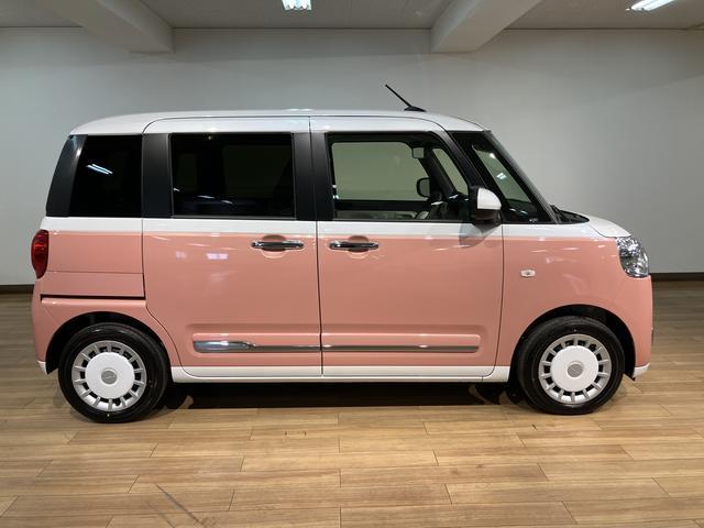 ムーヴキャンバスストライプスＧ　Ｒ７年式／両側電動スライドドア走行無制限１年保証　両側電動スライドドア　前後コーナーセンサー　前席シートヒーター　ホッとカップホルダー　オートマチックハイビーム　ＬＥＤヘッドライト　スマートキー（大阪府）の中古車