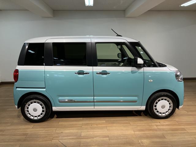 ムーヴキャンバスストライプスＧターボ　Ｒ７年式／ＡＣＣ／バックカメラ対応走行無制限１年保証　両側電動スライドドア　アダプティブクルーズコントロール　前後コーナーセンサー　前席シートヒーター　ホッとカップホルダー　オートマチックハイビーム　ＬＥＤヘッドライト　スマートキー（大阪府）の中古車