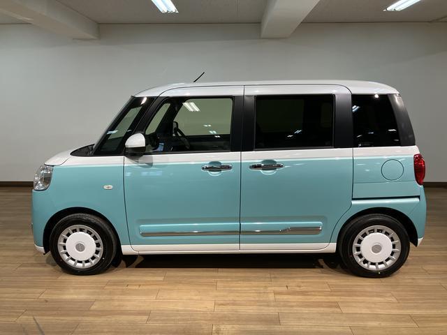 ムーヴキャンバスストライプスＧターボ　Ｒ７年式／ＡＣＣ／バックカメラ対応走行無制限１年保証　両側電動スライドドア　アダプティブクルーズコントロール　前後コーナーセンサー　前席シートヒーター　ホッとカップホルダー　オートマチックハイビーム　ＬＥＤヘッドライト　スマートキー（大阪府）の中古車