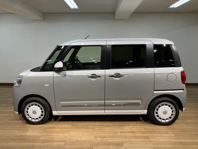 ムーヴキャンバスストライプスＧ　Ｒ７年式／ナビ／Ｂカメラ／両側ＰＳＤ新車保証継承／走行１０ｋｍ／純正７インチナビ／バックカメラ／両側パワースライドドア／ＬＥＤヘッドライト・フォグランプ／オートライト／オートハイビーム／ホットカップホルダー／前席シートヒーター（大阪府）の中古車