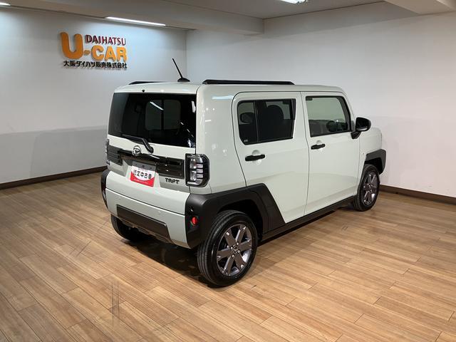 タフトＧターボ　ダーククロムベンチャー　Ｒ７年式／ＡＣＣスカイフィールトップ　アダプティブクルーズコントロール　ＬＥＤヘッド／フォグ　運／助シートヒーター　プッシュボタンスタート　キーフリー　電動パーキングブレーキ　バックカメラ　１５インチアルミホイール（大阪府）の中古車