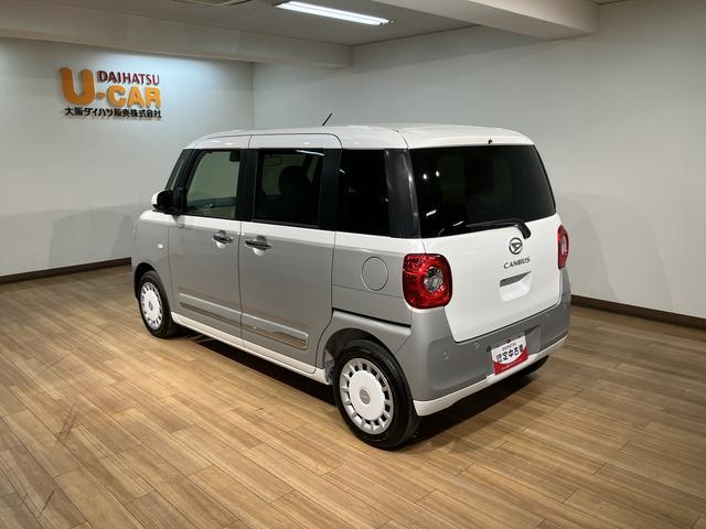 ムーヴキャンバスストライプスＧ　　Ｒ７年／９キロ／新車保証／整備受渡新車保証／Ｒ７年式／新車保証／バックカメラ／衝突軽減ブレーキ／コーナーセンサー／両側電動スライドドア／ＬＥＤライト／フォグランプ／電動パーキング／ブレーキホールド／シートヒーター／キーフリー（大阪府）の中古車