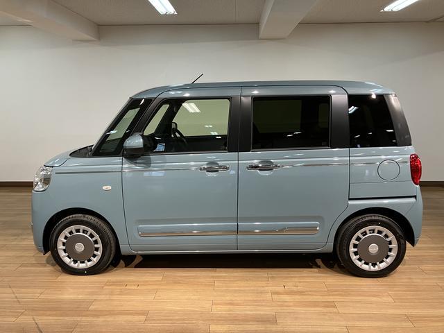 ムーヴキャンバスセオリーＧターボ　　ターボ／クルコン／衝突軽減ブレーキＲ７年式／新車保証／走行８キロ／衝突軽減ブレーキ／コーナーセンサー．／両側電動スライドドア／ブレーキホールド／電動パーキングブレーキＬＥＤヘッドライト／フォグランプ／ＵＳＢ／バックカメラ／キーフリー（大阪府）の中古車