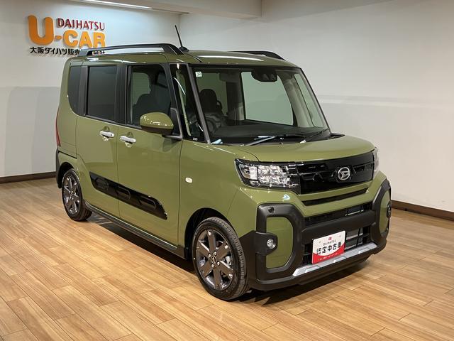 タントファンクロスターボリミテッド　Ｒ７年式／ナビ／ＡＣＣバックモニター対応カメラ　運転席・助手席シートヒーター　純正アルミホイール　ターボ　両側パワースライドドア　電動パーキングブレーキ　オートブレーキホールド　ワンオーナー　スマートキー　スマアシ（大阪府）の中古車