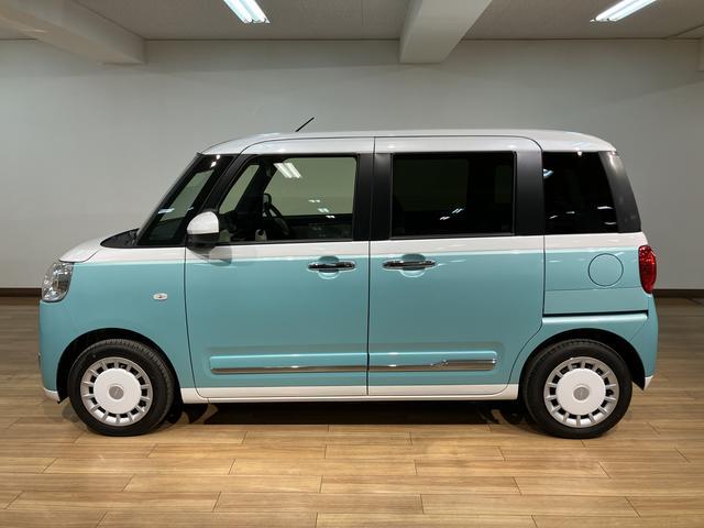 ムーヴキャンバスストライプスＧターボ／新車保証継承／ナビ／Ｂカメラ／ＡＣＣ新車保証継承　純正フルセグナビ　バックカメラ　ＡＣＣ　ＬＫＣ　ＡＤＢ　前後コーナーセンサー　フロントシートヒーター　キーフリー　両側パワースライドドア　ＬＥＤヘッドライト・フォグランプ（大阪府）の中古車