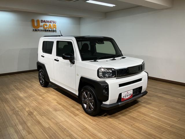 タフトＧ　ダーククロムベンチャー　登録済み未使用車／新車保証Ｒ７年式／ガラスルーフ／クルコン／衝突軽減ブレーキ／ＬＥＤライト／フォグランプ／コーナーセンサー／電動パーキング／ブレーキホールド／ＵＳＢ／バックカメラ／前席シートヒーター／キーフリー／オートエアコン（大阪府）の中古車