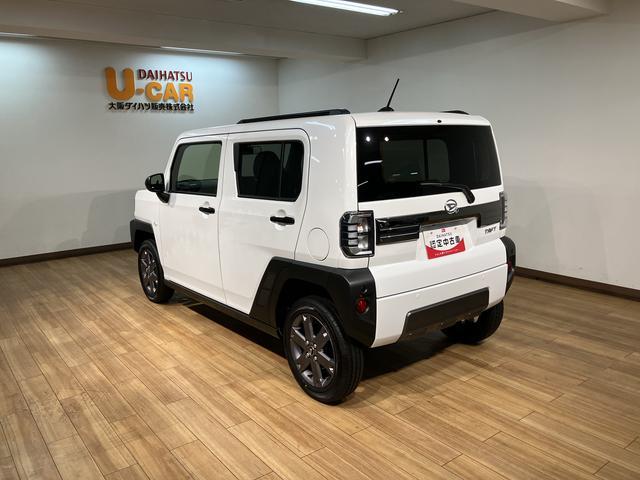 タフトＧ　ダーククロムベンチャー　登録済み未使用車／新車保証Ｒ７年式／ガラスルーフ／クルコン／衝突軽減ブレーキ／ＬＥＤライト／フォグランプ／コーナーセンサー／電動パーキング／ブレーキホールド／ＵＳＢ／バックカメラ／前席シートヒーター／キーフリー／オートエアコン（大阪府）の中古車