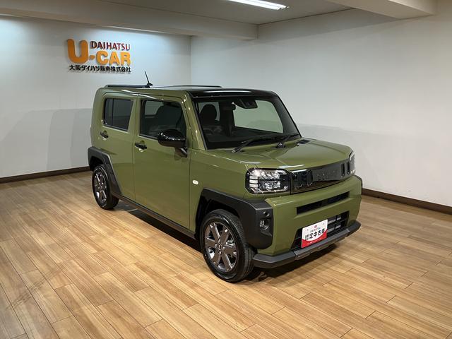タフトG ダーククロムベンチャー/届出済未使用車/25年モデルナビ届出済未使用車/R7年式/走行5Km/25年モデルナビ/バックカメラ/ステアリングスイッチ/クルーズコントロール/前席シートヒーター/LEDヘッドライト・フォグランプ/オートエアコン/キーフリー(大阪府)の中古車