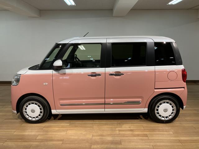 ムーヴキャンバスストライプスＧ　Ｒ７年式／バックカメラ対応／両側ＰＳＤ走行無制限１年保証　両側電動スライドドア　バックカメラ対応　前後コーナーセンサー　前席シートヒーター　ホッとカップホルダー　オートマチックハイビーム　ＬＥＤヘッドライト　スマートキー（大阪府）の中古車