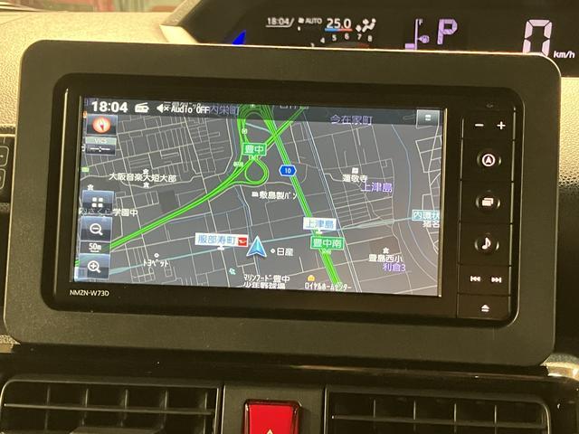 タントカスタムＲＳ　走行０．６万キロ／新車保証／点検整備渡し／ナビ／ＴＶ／ＵＳＢ／ＨＤＭＩ／Ｂｌｕｅｔｏｏｔｈ／パノラマカメラ／前後ドラレコ／ＥＴＣ／衝突軽減ブレーキ／コーナーセンサー／両側電動スライドドア／電動パーキングブレーキ／ブレーキホールド／ＬＥＤライト（大阪府）の中古車